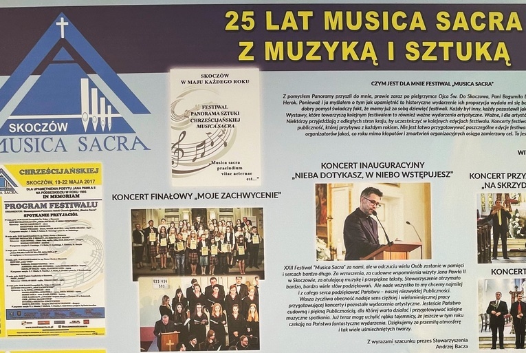 Festiwalowi towarzyszyć będzie wystawa w Muzeum św. Jana Sarkandra, przypominająca 25 edycji spotkań Musica Sacra.