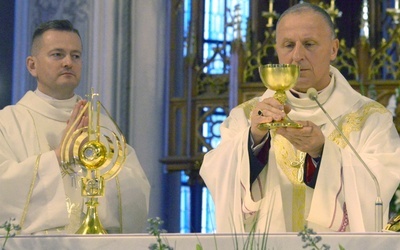 Podczas liturgii został użyty kielich mszalny, który diecezji podczas wizyty w Radomiu ofiarował Jan Paweł II.