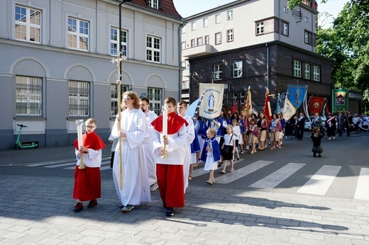 Procesja Bożego Ciała na gliwickiej starówce