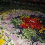 Dywan kwiatowy w parafii pw. św. Jana Chrzciciela w Gołyminie