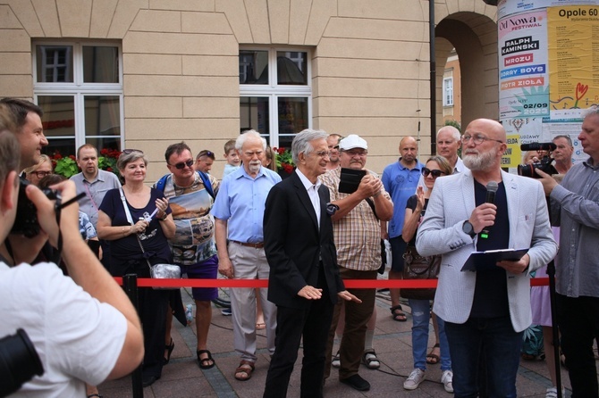 Jacek Fedorowicz odsłonił swoją gwiazdę w Alei Gwiazd na opolskim rynku