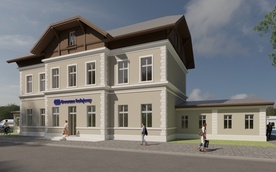 Niżański dworzec po modernizacji (wizualizacja).