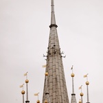 Demontaż korony z Wieży Mariackiej w Krakowie