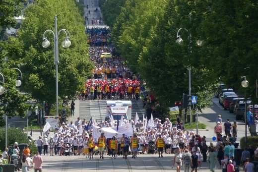 Powitanie 21. Pielgrzymki Pieszej Dekanatu Czechowickiego na Jasnej Górze - 2023