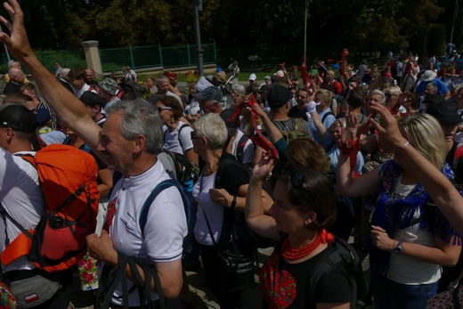 Powitanie 32. Pieszej Pielgrzymki Diecezji Bielsko-Żywieckiej na Jasnej Górze - 2023