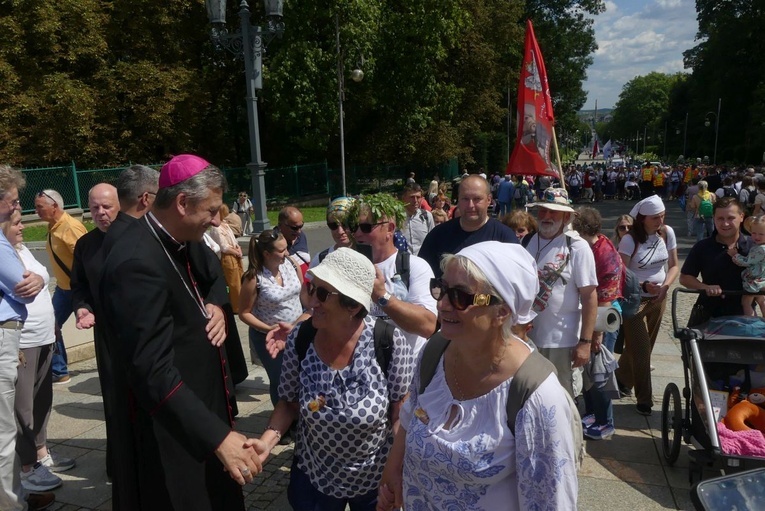 Powitanie 32. Pieszej Pielgrzymki Diecezji Bielsko-Żywieckiej na Jasnej Górze - 2023