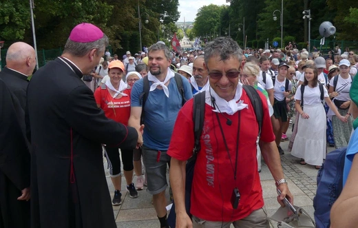 Powitanie 32. Pieszej Pielgrzymki Diecezji Bielsko-Żywieckiej na Jasnej Górze - 2023