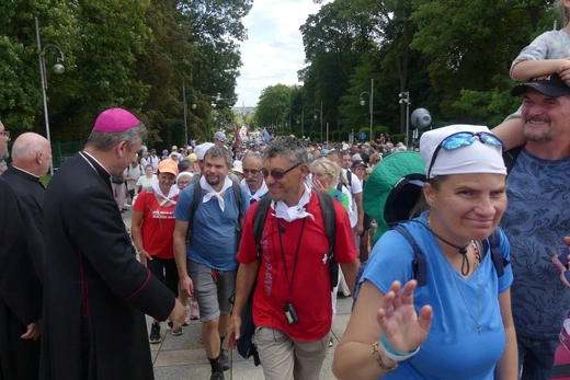 Powitanie 32. Pieszej Pielgrzymki Diecezji Bielsko-Żywieckiej na Jasnej Górze - 2023