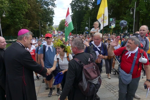 Powitanie 32. Pieszej Pielgrzymki Diecezji Bielsko-Żywieckiej na Jasnej Górze - 2023
