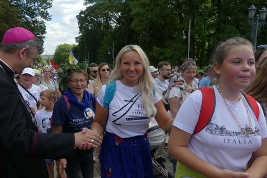 Powitanie 32. Pieszej Pielgrzymki Diecezji Bielsko-Żywieckiej na Jasnej Górze - 2023