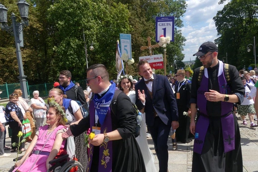Powitanie 32. Pieszej Pielgrzymki Diecezji Bielsko-Żywieckiej na Jasnej Górze - 2023