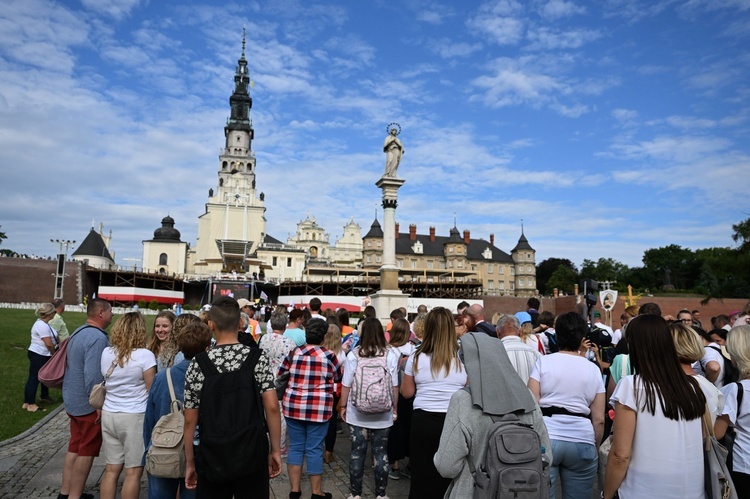 Wejście pieszej pielgrzymki na Jasną Górę