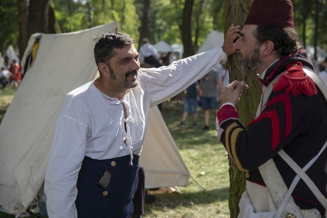 Rekonstruktorzy na otwarciu Muzeum Wojska Polskiego