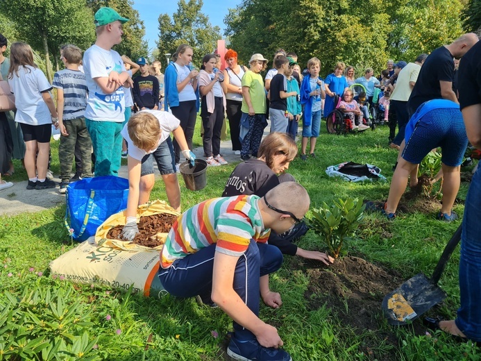 Sosnowiec."Święto Drzewa" Parku Harcerskim
