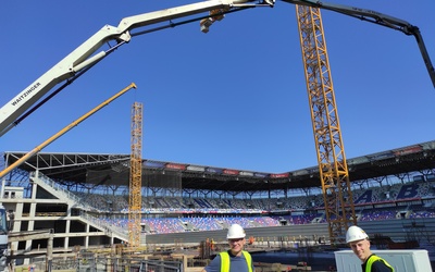 Zabrze. Kamień węgielny pod czwartą trybuną stadionu Górnika