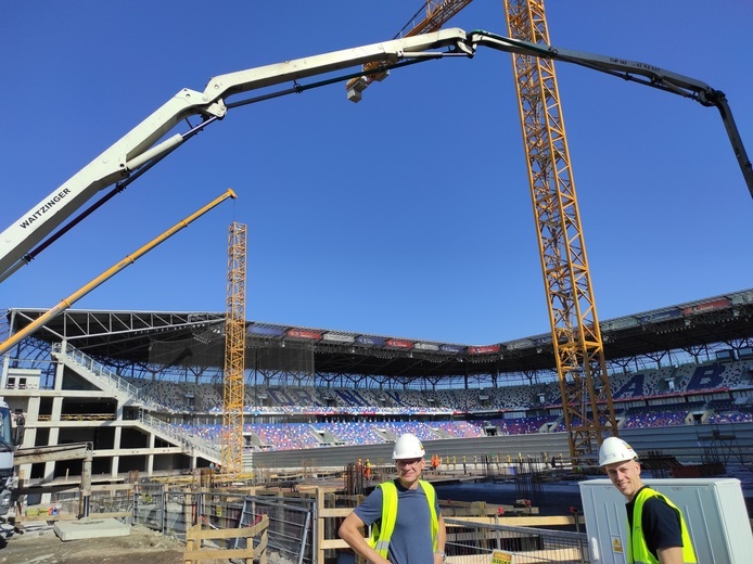 Zabrze. Kamień węgielny pod czwartą trybuną stadionu Górnika