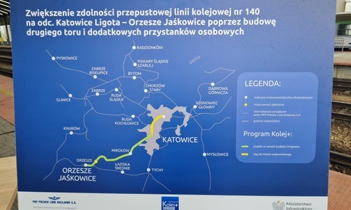 Śląskie. Spółka PKP PLK podpisała umowę m.in. na projekt drugiego toru z Katowic do Orzesza 