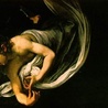 Caravaggio, Natchnienie św. Mateusza - fragment.