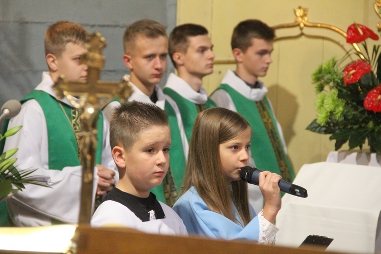 Pogwizdów. Poświęcenie groty Matki Bożej, plenerowej drogi krzyżowej i domu parafialnego