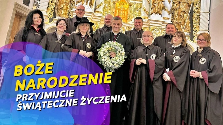 Świąteczne życzenia bp Roman Pindel nagrał razem z Bractwem św. Jana Kantego.