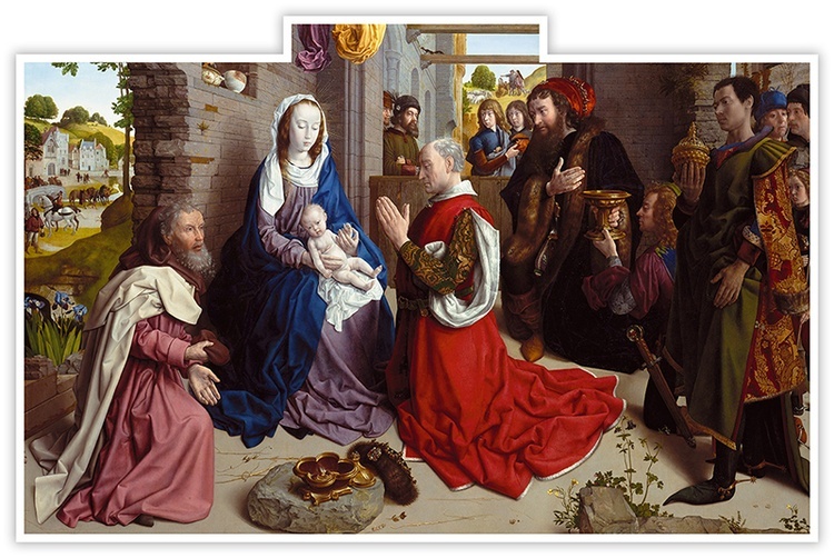 Hugo van der Goes
Pokłon Trzech Króli
 olej na desce, ok. 1470
Gemäldegalerie, Berlin