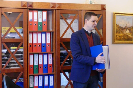 Liturgiczna Ekspedycja na ferie - ministranci i lektorzy zwiedzili kurię diecezjalną