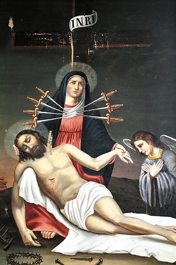 Matka Boska Bolesna. Obraz w klasztorze franciszkanów w Stambule.