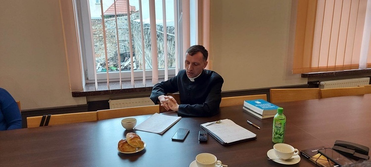 Spotkanie katechetów z ks. Tomaszem Gwizdkiem