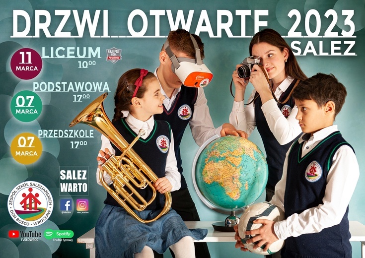 Zespół Szkół Salezjańskich DON BOSCO we Wrocławiu zaprasza na Dni Otwartych Drzwi