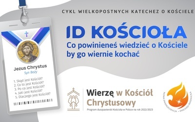 Grafika promującą cykl katechez.