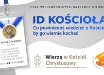 Grafika promującą cykl katechez.