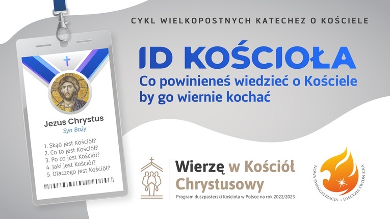 Grafika promującą cykl katechez.