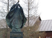 Pomnik św. Jana Pawła II przed Wyższym Seminarium Duchownym w Radomiu.
