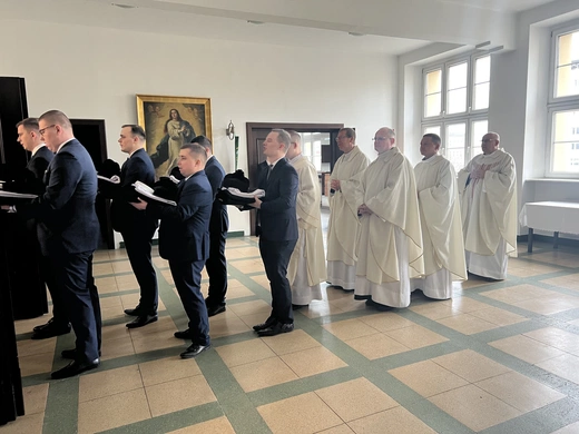 Wyższe Śląskie Seminarium Duchowne. Obłóczny alumnów III roku