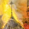 Bohaterką cyklu prac Anety Jaźwińskiej jest paryska katedra Notre Dame, która 15 kwietnia 2019 r. płonęła na oczach całego świata.