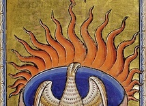 ▲	Feniks w płomieniach (Bestiariusz z Aberdeen, ok. 1200 r.).
