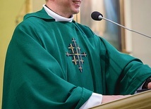Ks. Mateusz w 2017 r.  w parafii św. Józefa  w Rudzie Śl.
