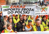 Import zboża z Ukrainy wywołał protesty polskich rolników.