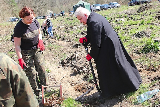 	Ks. Jan Sosnowski zasadził kilka buków.