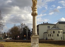 ▲	Kolumna maryjna w Rudach (Johann Baltasar Janda, ok. 1870 r.).