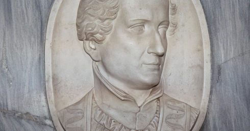 Epitafium Karola Bołoza-Antoniewicza w kościele  św. Jakuba w Obrze, gdzie zmarł w 1852 r.