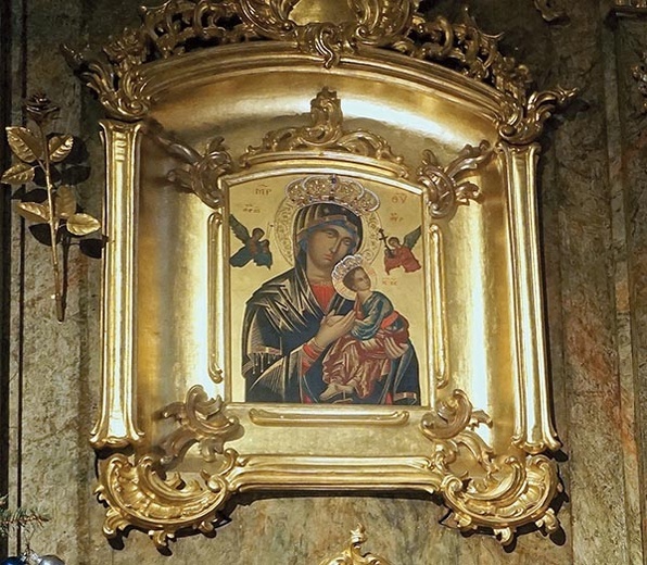 Ikona znajduje się w ołtarzu po lewej stronie prezbiterium.