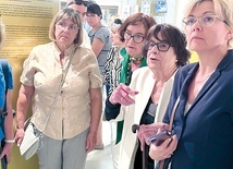 	Teresa Ledóchowska- -Horodyńska na ekspozycji opowiadającej o historii rodu.