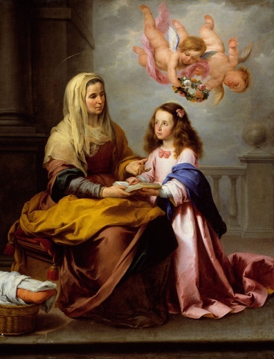 Bartolomé Esteban MurilloŚW. ANNAUCZĄCA MARYJĘ CZYTAĆolej na płótnie, ok. 1655Muzeum Prado, Madryt