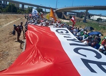 Grupa z diecezji gliwickiej w ten sposób zaznaczyła swoją obecność. 