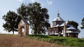 Greckokatolicka cerkiew w Mycowie tuż przy ukraińskiej granicy.