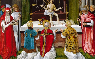 Hans Baldung Grien
MSZA ŚW. GRZEGORZA 
olej i tempera na desce, 1511
Muzeum Sztuki, Cleveland