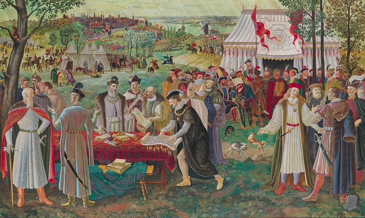  Obraz autorstwa Bractwa św. Łukasza pt. „Konfederacja Warszawska”.