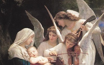 William-Adolphe Bouguereau Maryja z aniołami olej na płótnie, 1881 Muzeum Forest Lawn  Glendale (USA)