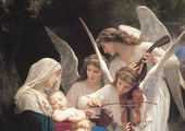 William-Adolphe Bouguereau Maryja z aniołami olej na płótnie, 1881 Muzeum Forest Lawn  Glendale (USA)